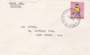 1966 Australia FDC cover sent from Kybybolite SA to Glen Osmond - Picture 1 of 2