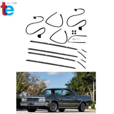Weatherstripping Seals Kit 17PCS For GMC Caballero Chevrolet El Camino 1978-1987 - Image 1 of 4