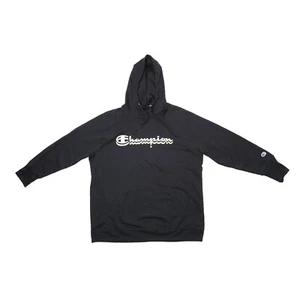Champion Powerblend Fleece Graphic Hoodie Black Plus Size 1X 3457 - Picture 1 of 2