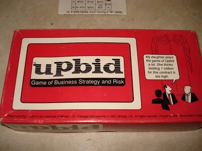 UPBID GAME - 1991 - GAME OF BUSINESS,STRATEGY & RISK - UPBID - UPBID CARD GAME - Image 1 of 4