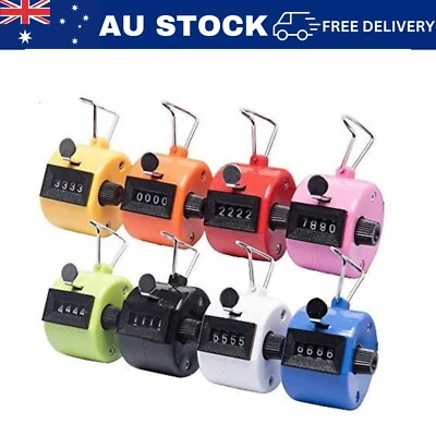 4 Digit Tally Counter Hand Held Number Clicker Mechanical Manual Counting Click - image 1 of 4