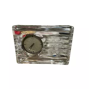 Daum France Crystal Clock Thor 251 Signed Parts/Repair Cracked - Picture 1 of 11
