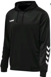 Hummel Promo Poly Hoodie in Schwarz Größe Large Brandneu mit Etikett  - Bild 1 von 6