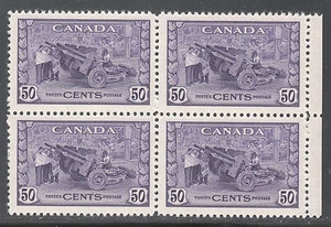 Canada 50c Munitions Block, Scott 261, VF MNH, catalogue - $300 - Picture 1 of 2