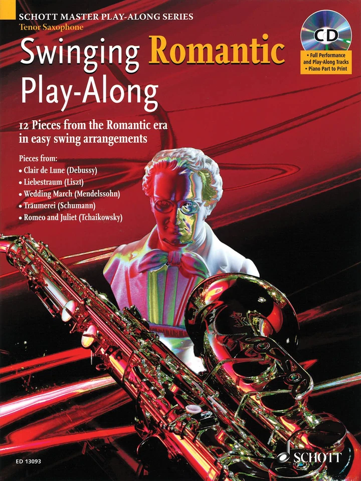 Swinging Romantic Play-Along Tenor Sax Swing Sheet Music Play-Along Book CD - Image 1 of 1