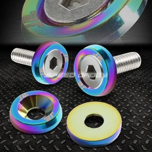10 J2 ALUMINUM FRONT/REAR FENDER/ENGINE BAY/BUMPER/BRACKET WASHER KIT NEO CHROME - Picture 1 of 5