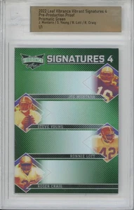 2022 Leaf Vibrance Prismatic Green Proof Montana Young Lott Craig 1/1 - Picture 1 of 1