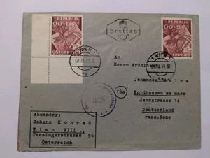 Austria ricevuta censura FDC giornata del francobollo 1949 - Foto 1 di 5