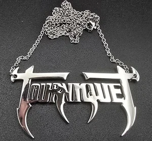 Tourniquet Christian Thrash Metal Band 3" Logo PENDANT & NECKLACE! EXCELLENT! - Picture 1 of 4