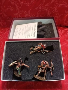 Raro conjunto de 4 figuras heridas indias muerto JOHN JENKINS WIM-06 MONONGAHELA guerra 1:30 - Imagen 1 de 7