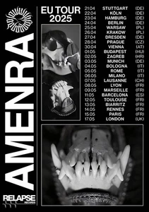Póster de concierto enmarcado Amenra with colmillo and claw 2025 gira europea - Imagen 1 de 2