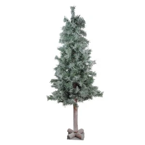 Northlight 4� x 22� Lightly Flocked Glitter Woodland Alpine Christmas Tree - Imagen 1 de 2