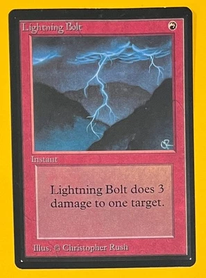 MTG LIGHTNING BOLT Beta (OldManMTG 012-179) - Image 1 of 4