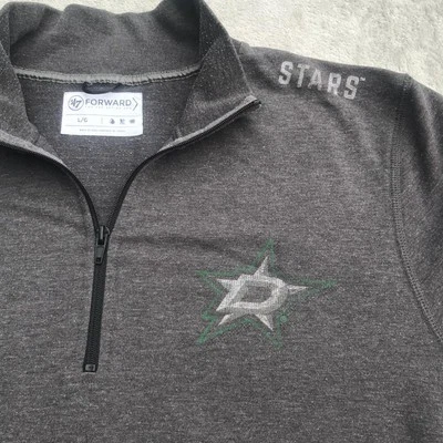Suéter Pullover 47 Forward Dallas Stars 1/4 Cremallera Adulto Grande Gris Hockey NHL Foto 1 de 4