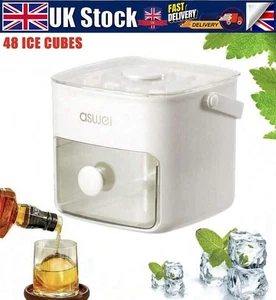 48-Cube Portable Ice Maker With Dual Layer Design & Ice Tongs - Picture 1 of 11