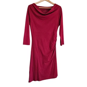 Abito Patagonia Seabreaks scollo cappuccio increspato lato manica 3/4 rosso donna medio - Foto 1 di 8