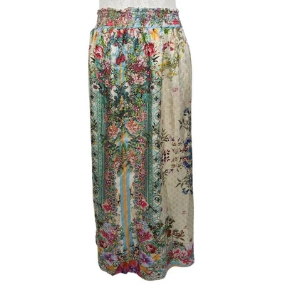 Maxi Falda JOHNNY WAS Estampado Floral Seda Talla L Maxi Falda Bohemia Foto 1 de 4