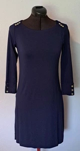 Neu ohne Etikett ~ Lilly Pulitzer Gr. XS Damen 3/4-Arm dunkelblau Etuikleid - Bild 1 von 8