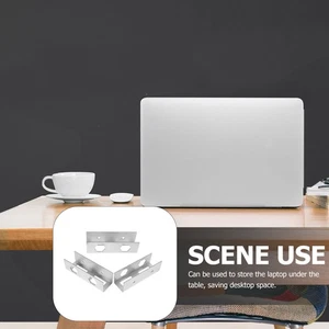 3 Pcs Notebook Storage Stand under Desk Laptop Holder Shelf Mount - Afbeelding 1 van 12