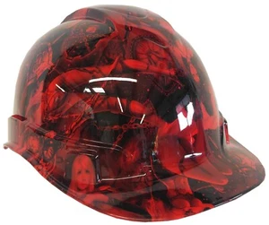 Hydro Dipped Hard Hat Ridgeline Cap Style Custom Red Fantasy Girls  - Picture 1 of 2