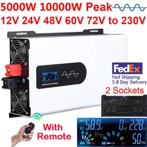 Inversor Solar Onda Sinusoidal Pura Potencia 8000W 10000W 12000W 12V 24V 48V 60V a 240V - Imagen 1 de 29