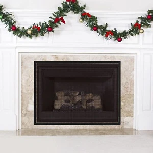 Fireplace Screen Safe Mesh Gate Child Proof Fireplace Mesh Screen Fireplace B - Picture 1 of 7