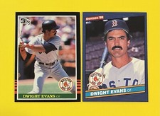 Dwight Evans Donruss Baseball Cards Sharp 1985 #294 - 1986 #249 Boston Red Sox