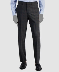 Hugo Boss Men's Gray Rust Modern-Fit Wool-Blend Suit Pants Size 36R - Picture 1 of 3