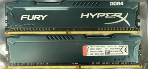 Kingston Hyper X Fury 8GB (2X4GB) RAM PC4-17000 DDR4-2133 SDRAM HX421C14FBK2/8 - Picture 1 of 1