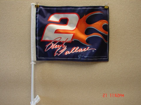 *NEW NASCAR CAR FLAG #2 Rusty Wallace Cover