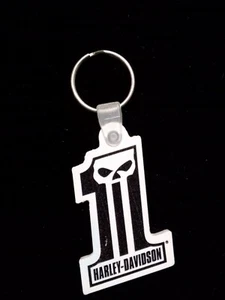 Orlando Harley Davidson #1 Skull Keychain Key Ring White Lightweight - Picture 1 of 2