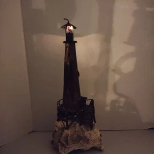 Interruptor de faro cuerda de bobina de roca coralina con escalera de torre de muelle - Imagen 1 de 21