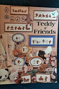 1984 Teddy and Friends cross stitch pattern book.