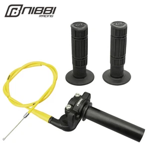 NIBBI Twist Throttle Housing Hand Grip 1100mm Yellow Cable PIT PRO DIRT BIKE ATV - Picture 1 of 10