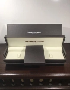 RAYMOND WEIL Empty Watch Display Box Set Completed with Booklets & Card Only - Picture 1 of 4