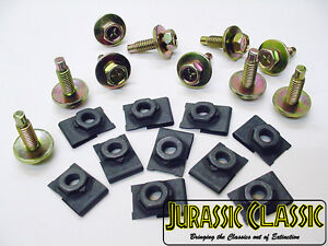 20x 46-80 Chevy AMC GMC 5/16" J Type Floating Cage U Nuts & 5/16" Hex Head Bolts