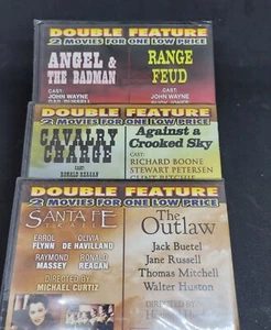 3 Double Feature DVDs☆WESTERNS☆NEW SEALED☆Wayne Flynn Reagan☆EastWestDvds - Picture 1 of 8