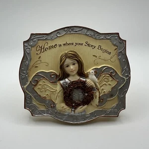 Small Elements Collection “Home is Where Your Story Begins” Angel Plaque - Picture 1 of 7