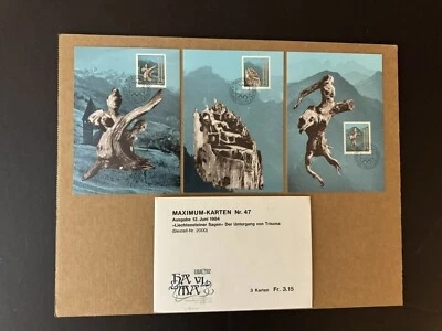 Liechtenstein FDC Maximum Card (MK47) 1984 Fairy Tale #781-83 +Root Carvings - Image 1 of 2