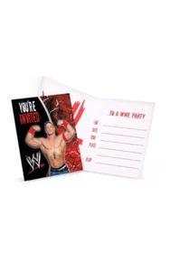 INVITACIONES DE FIESTA DE CUMPLEAÑOS DE LUCHA LIBRE WWE CON LICENCIA - Imagen 1 de 2