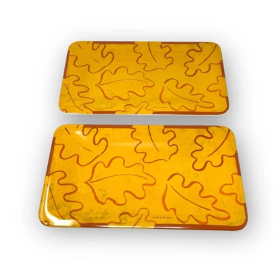 Target Isabelle de Borchgrave Party Melamine Serving Tray Platter Two Fall Decor - Image 1 of 4