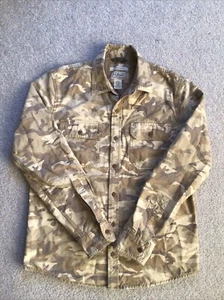 LL Bean Shirt Mens Small Button Up Camo Long Sleeve Hunting Outdoors Lined EUC - Picture 1 of 7