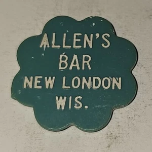 ALLEN'S BAR NUOVO LONDRA / WIS. Plastica buona per gettone 20 centesimi (P-40) - Foto 1 di 2