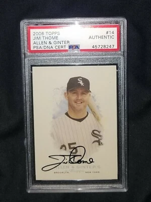 Jim Thome White Sox Indians HOF 2006 Ginter signed PSA/DNA auto baseball card - Image 1 of 2