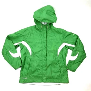 Columbia XCO Womens sz L Raincoat Waterproof storm Dry Green Packable Hooded - Picture 1 of 12