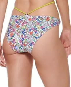 Tommy Hilfiger Floral MULTI High Leg Cheeky Waist Tie Bikini Swim Bottom, Medium - Picture 1 of 4
