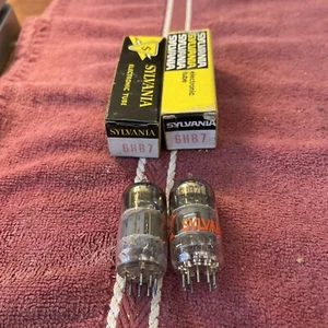 2 Vintage Sylvania 6HB7 Triode Pentode VHF Tuner TV Receiver Audio Vacuum Tube V - Picture 1 of 3