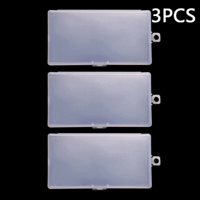 3pcs Small Transparent Plastic Storage Box Clear Square Multipurpose Display Can - Image 1 of 4