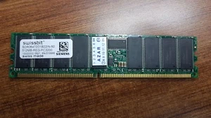 LOT OF 2 PCS. SWISSBIT SDR06472D1B22IN-50 512MB-REG-PC3200 MEMORY - Picture 1 of 1
