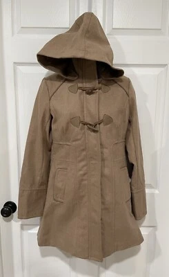 Chaqueta Abrigo Mujer Yoki Manga Larga Marrón Con Capucha Medio Talla M Nueva Foto 1 de 4